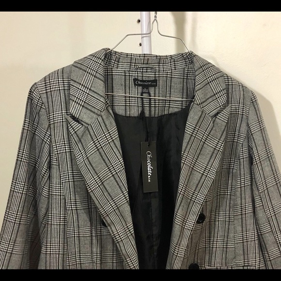 BRAND NEW Plaid Blazer Jacket - Picture 5 of 5